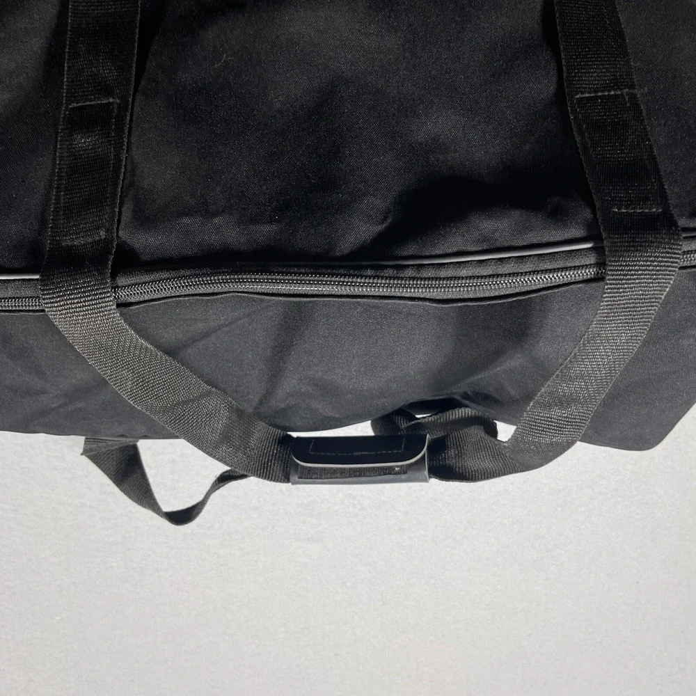 Harley Davidson Black Canvas Duffel Bag‎ Travel Luggage Logo Patch 22 Inch